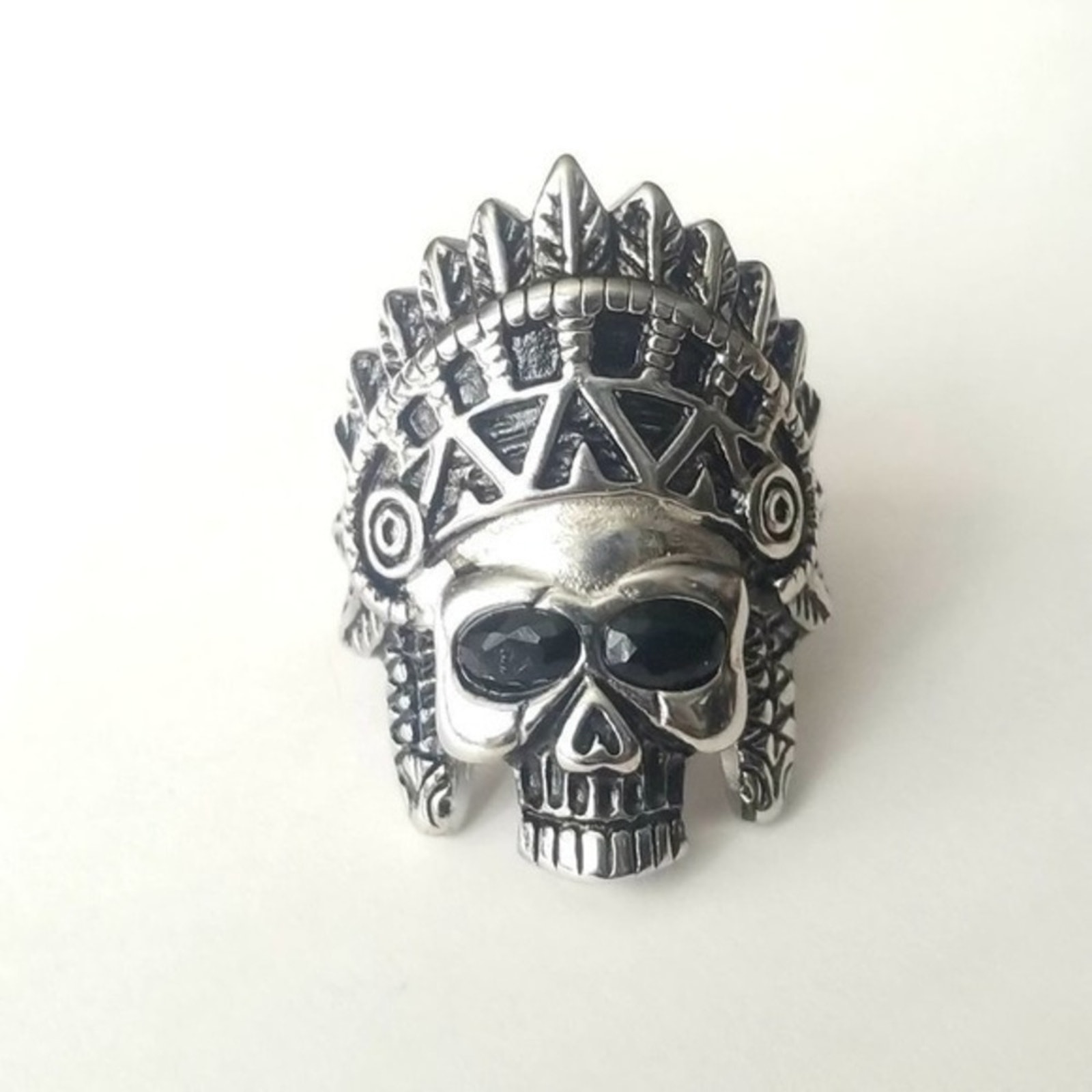 New Stainless Steel Skull Biker Ring Size 11